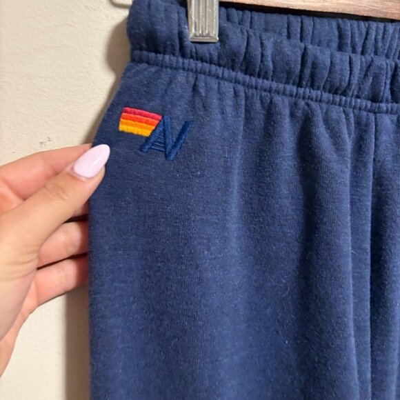 Aviator Nation 5 Stripe Sweatpants Joggers Navy Blue- Size XS - Picture 5 of 6